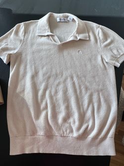 Penguin Munsingwear White Waffle Knit Polo Shirt