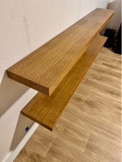 Custom Floating Wood Shelves (set of 2)