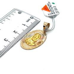 14kt Gold Tri Color Virgin Mary Pendant 2.24grams 153414 11