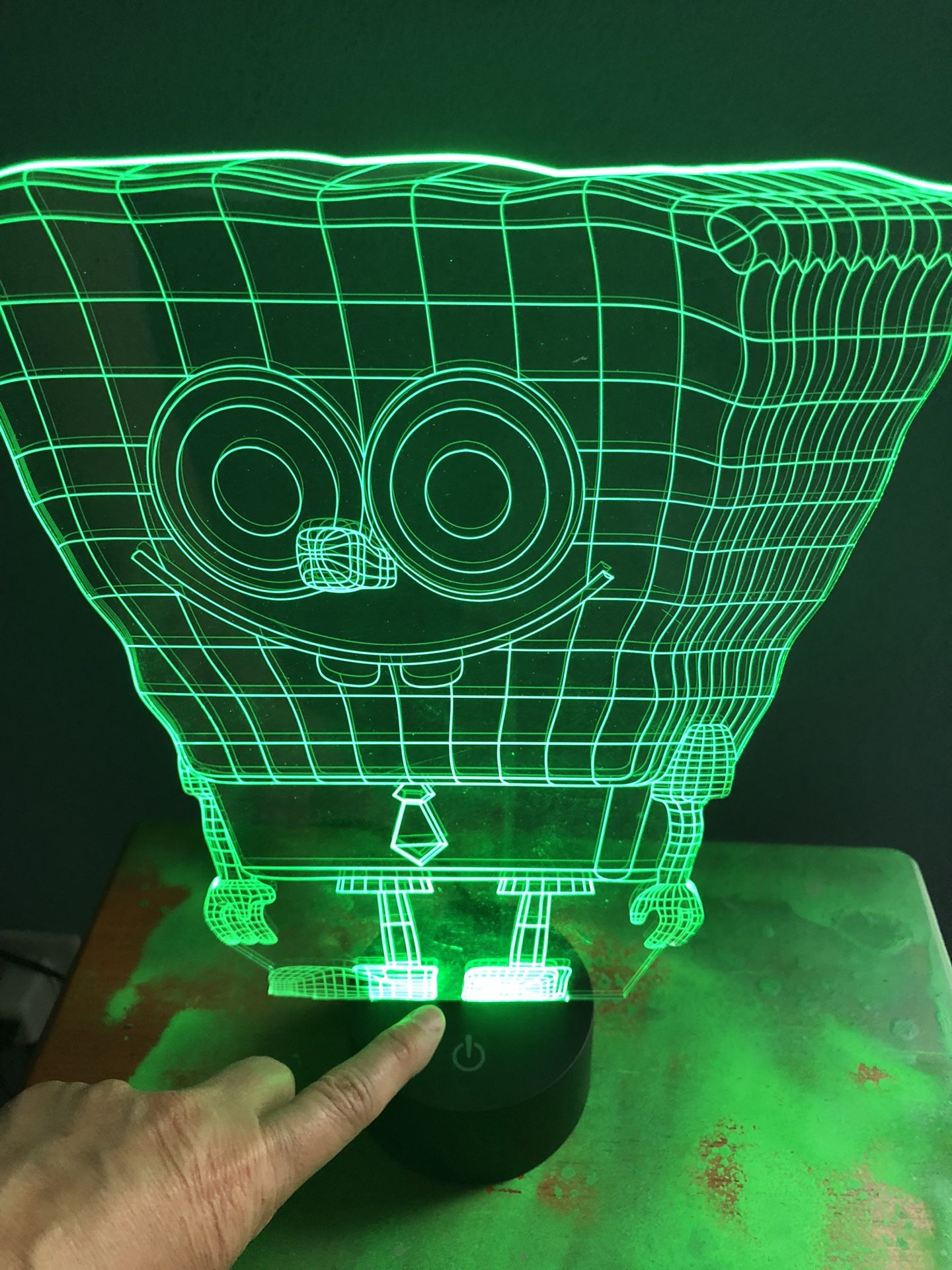 Kids Room Decoration Soccer Or Sponge Bob 3D Lamp