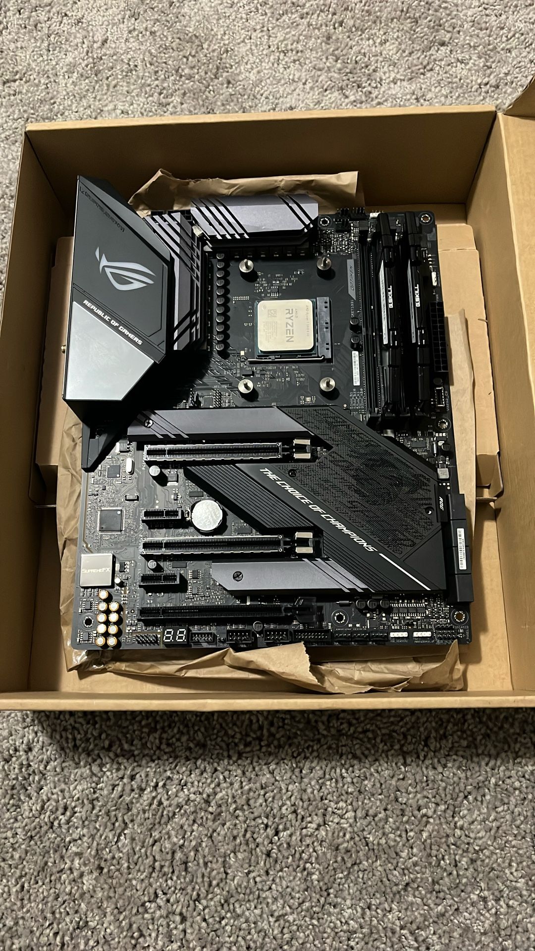 AMD Ryzen 7 5800X3D + ASUS ROG Strix X570-E + 16GB DDR4 RAM Bundle