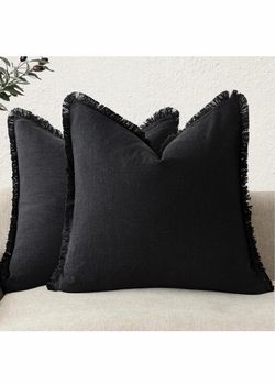 FOINDTOWER BLACK PILLOW COVER
