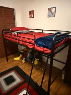Twin Loft bed with mattress