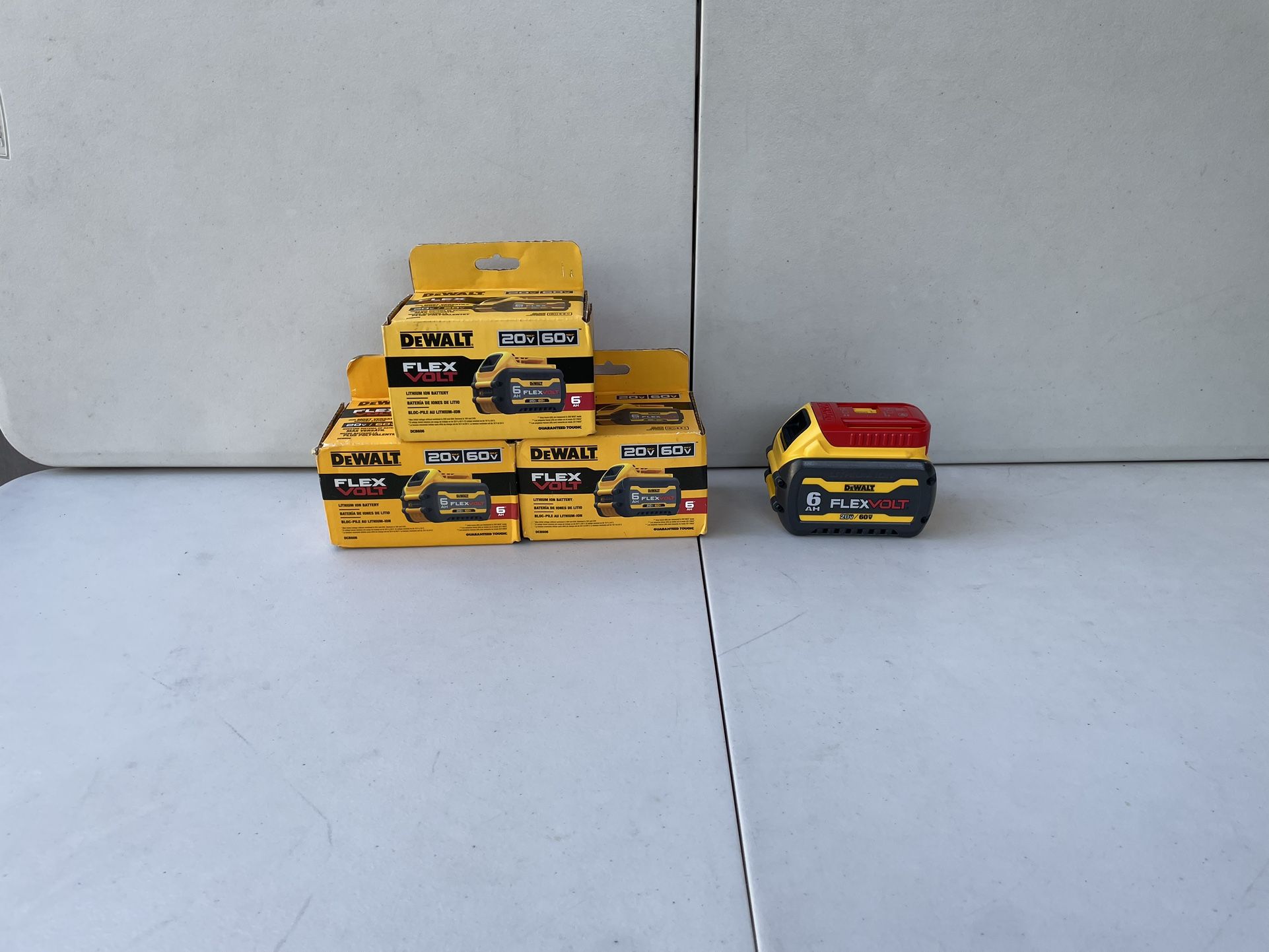 Dewalt Battery 6-AH Flex Volt 20v Max And 60v Max Lithium ION Power Model DCB606 (Price Is Each Battery)