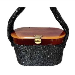 Vintage 1940s Art Deco Beaded Box & Bakelite Evening Bag, An M.E. Product Purse 