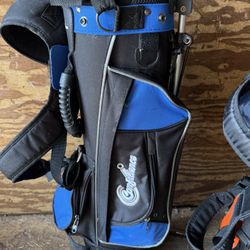 Confidence Kids Golf Bag 4 Way Divider Blue/ Black 30" Tall
