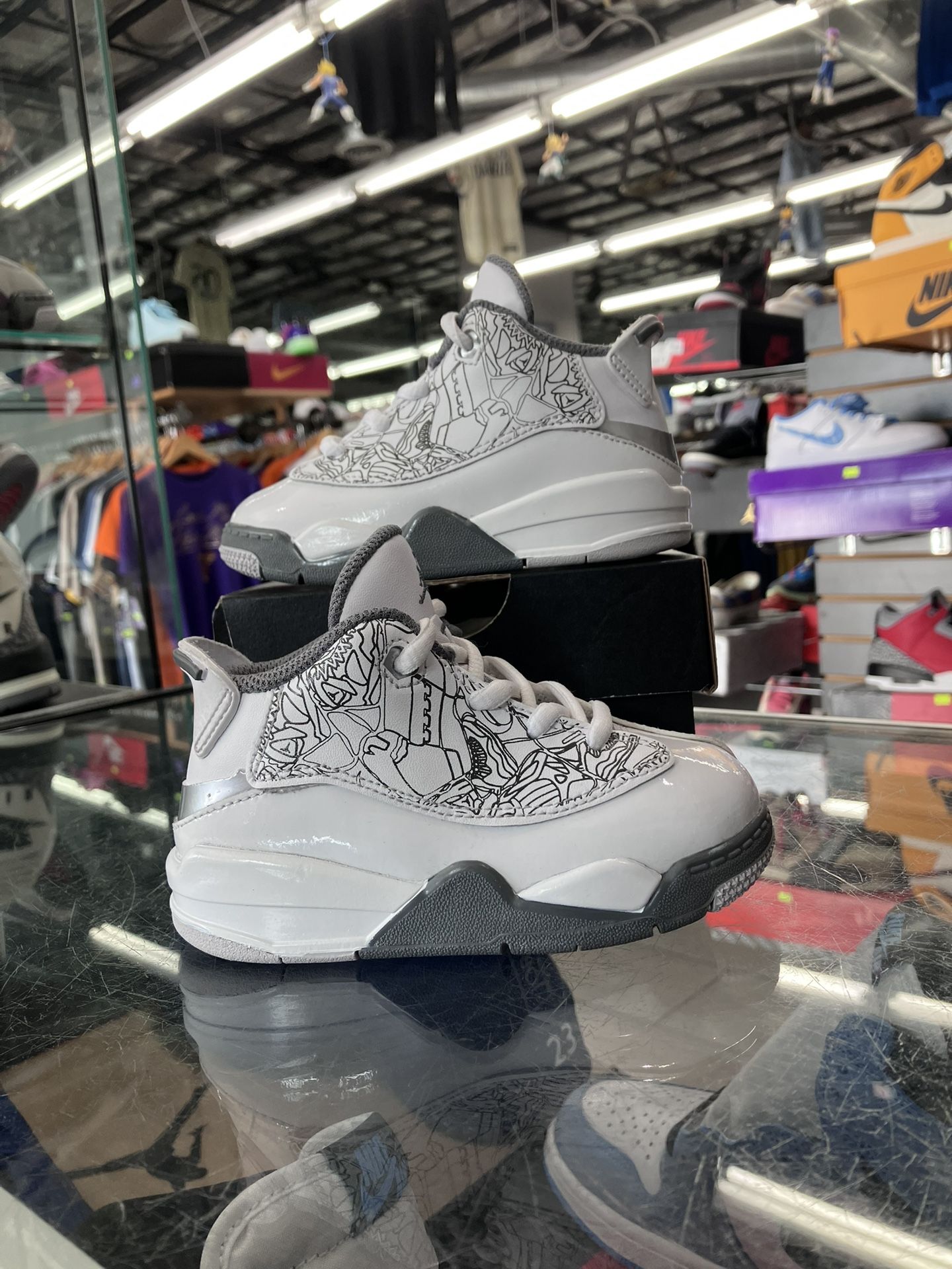 Jordan Dub Zero Toddler White Metallic Silver Neutral Grey Cool Grey