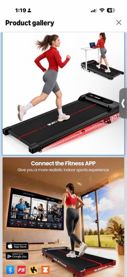 Walking Pad Treadmill for Home, Built-in Speaker, 6.2MPH Under Desk Walking Pad with 10% Incline, 2.75HP Portable Walking Pad with APP, 330LBS Capacit