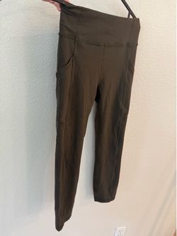 Lululemon Wunder Train High-Rise Tight with Pockets (Everlux) - Dark Olive