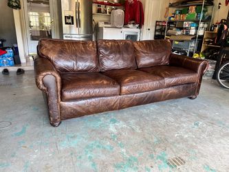 Restoration Hardware Lancaster Leather Sofa