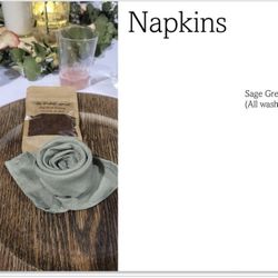 Wedding Sage Green Napkins
