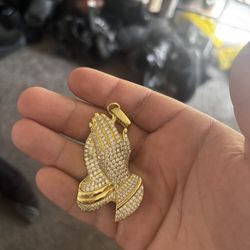 Aporro Praying Hands PVD Plated 14k Gold Dipped