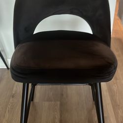 Black Suede Bar Stools