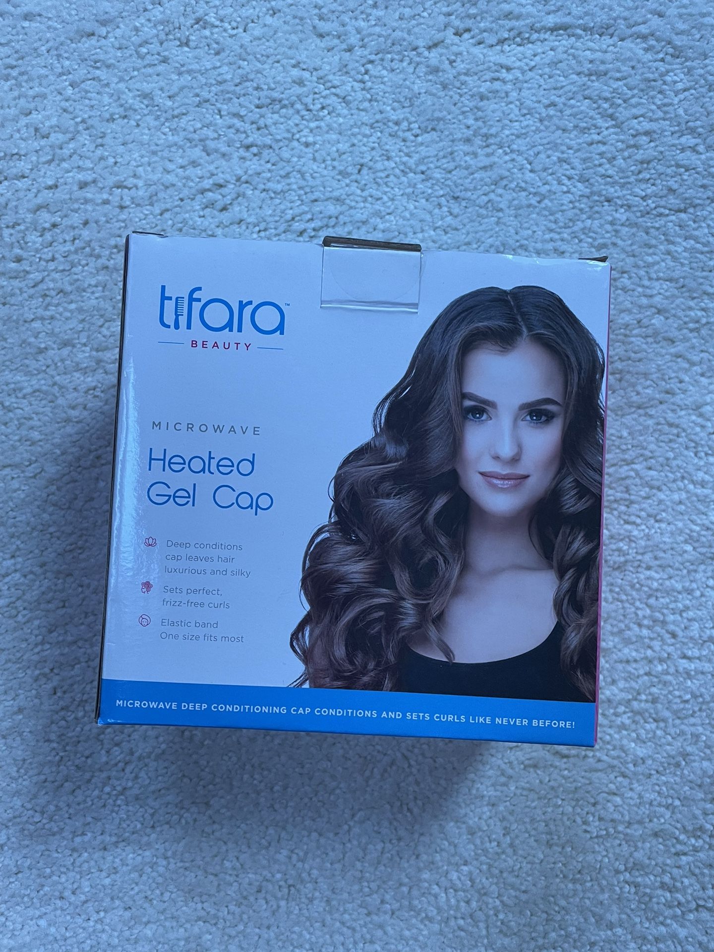 Tifara Beauty Heated Gel Cap Deep Conditions for frizz-free curls, New