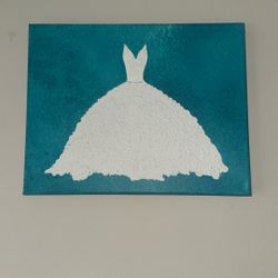 White Dress Acrylic Painting