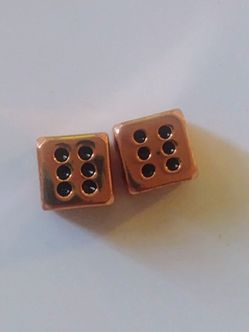 Metal Copper Dice.