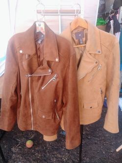 H&M suede leather biker jackets size M