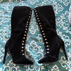 Black Shade Knee High Boots $20