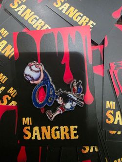 MLB Los Angeles Dodgers luffy one piece enamel pin