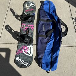 Burton Woman’s 145cm Snowboard With Burton Bindings 