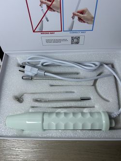 Pure Daily Care NuDerma Clinical Ne+Ar Fusion High Frequency Face Wand, White