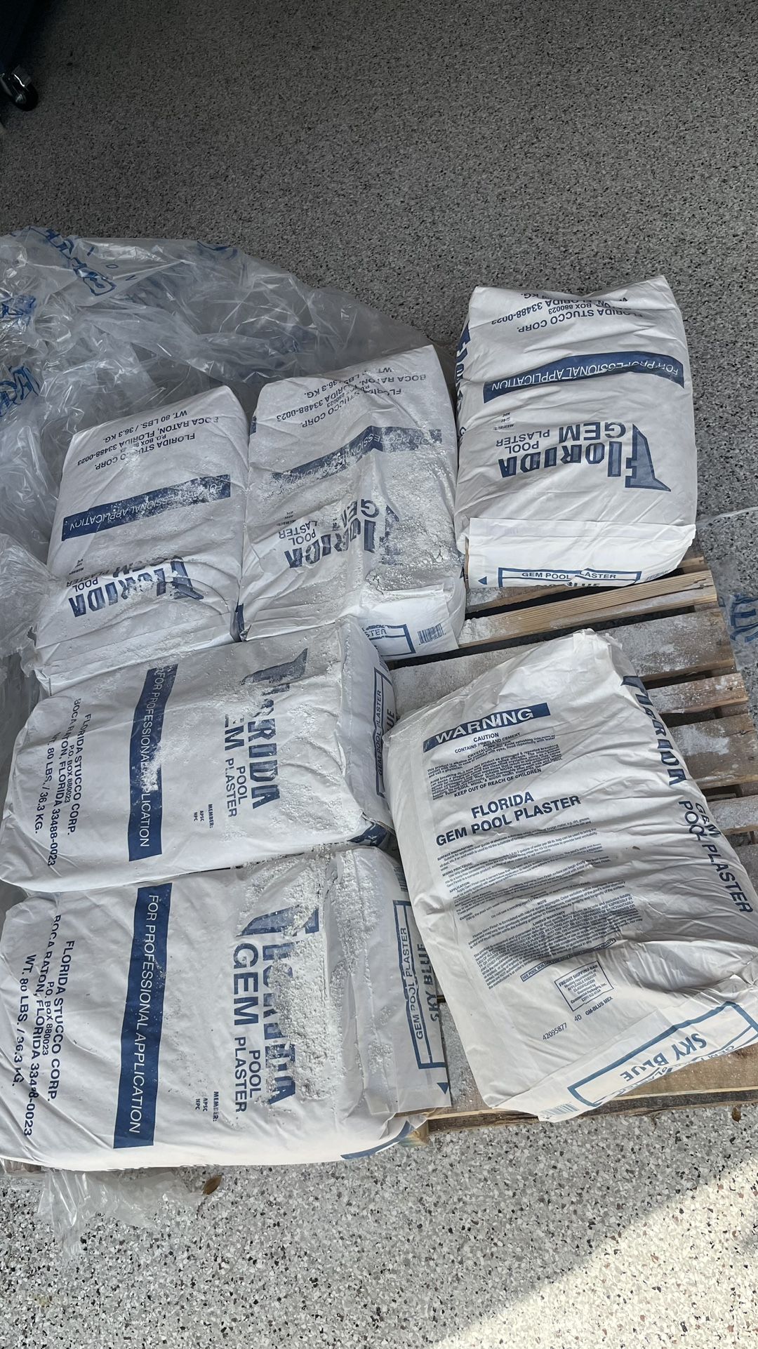 Sky Blue Pool Plaster. Price Per Bag