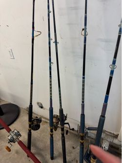 Deep sea custom rods . Must see 1116 airport dr Father's Day sale after Father's Day go back up to 175.00 ea I only have one at 200.00 after holiday 2