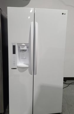 LG Side-by-Side White Fridge
