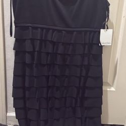 Calvin Klein Woman’s Black Ruffle Dress