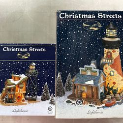 Christmas Streets 2002 Porcelain Lighthouse Christmas Village 