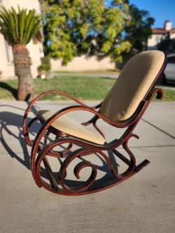 Cushioned Wood Rocking Chair $60