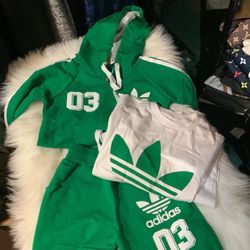 Boys Adidas Jogger Set