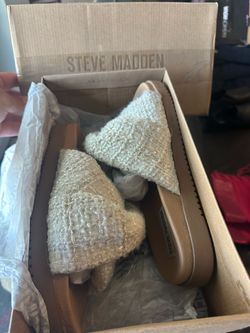 Steve Madden Tweed Slide Sandals