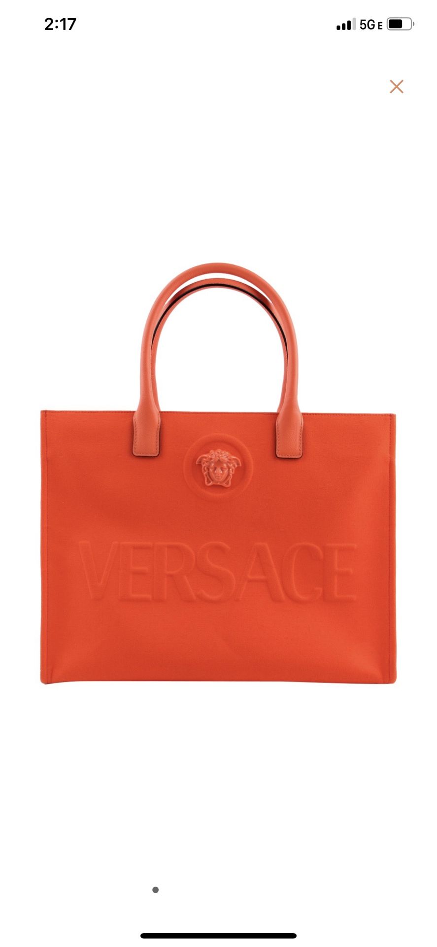 Versace La Medusa Logo Canvas Tote