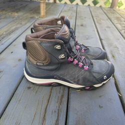 Oboz Sapphire Mid B-Dry Hiking Winter Boots, Blue Color Size 8,5