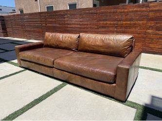 Restoration hardware Maxwell luxe leather sofa