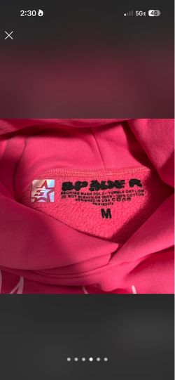 Sp5der Hoodie Pink Size Medium