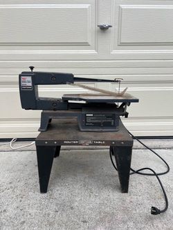 Vintage Craftsman Sears 16" Direct Drive Scroll Saw w/ Craftsman Router Table