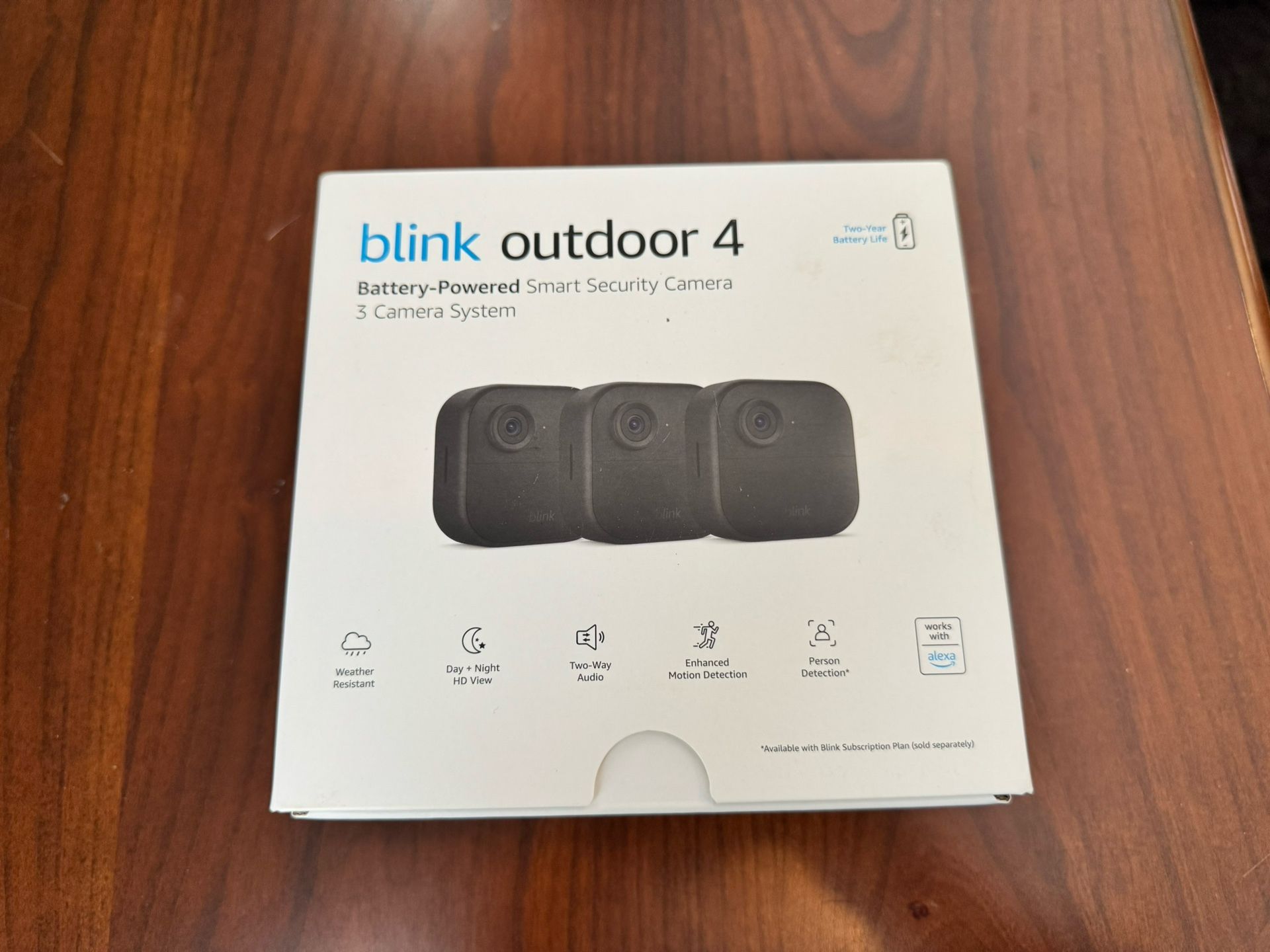 New 3 Pack Blink Outdoor 4th Gen WiFi Security Add-On Camera Battery Powered