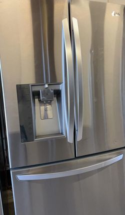 LG 3 Door Stainless Steel Refrigerator 33" Wide With Water and Ice maker
