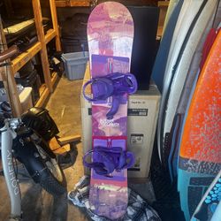 Burton Snowboard And Bindings 