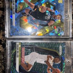 Panini Prizm Monopoly  Green Millionaire 1/20 & Blue Ice Mosaic 024/125 Rookie Isaiah Collier Bundle  