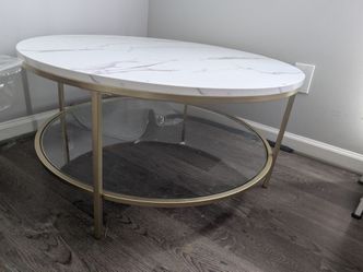 Faux marble coffee table