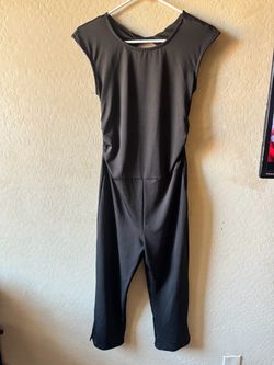 Black backless jumpsuit