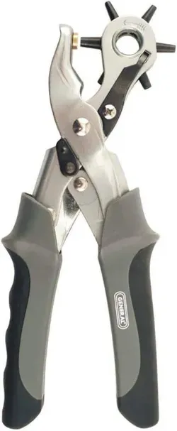 General Tools Heavy-Duty Self-Opening Revolving Hole Punch Pliers for Leather Punching