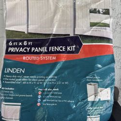 10 USED - Linden 6 ft. H x 8 ft. W White Privacy Vinyl Fence Panel and 8 Posts