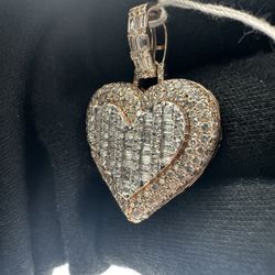 14kt Rose Gold 1.50ct Diamond Heart Pendant