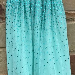 Girl Size 10/12 Teal Sequin Skirt