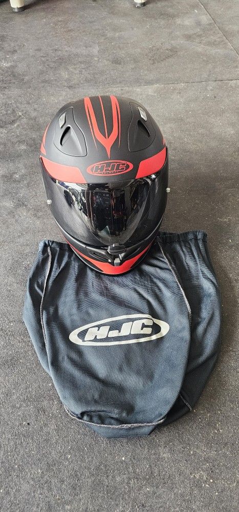 HJC Motorcycle Helmet - Size M - High Viz Red