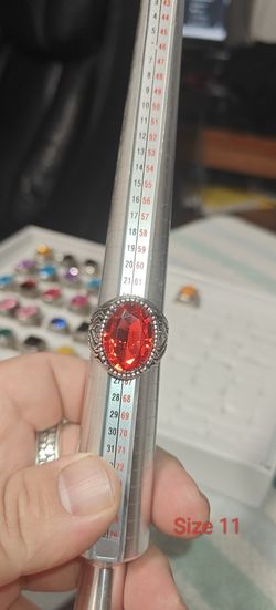 Size 11 US Fine Silver Plated ring